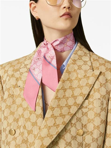 gucci schal rosa|gucci silk neck bow.